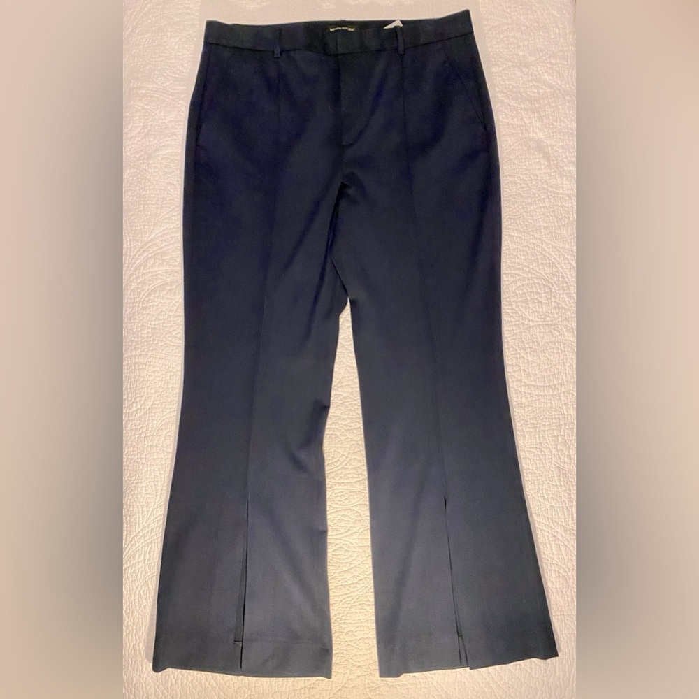 Banana Republic navy split bootleg trouser pants size 14